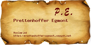Prettenhoffer Egmont névjegykártya